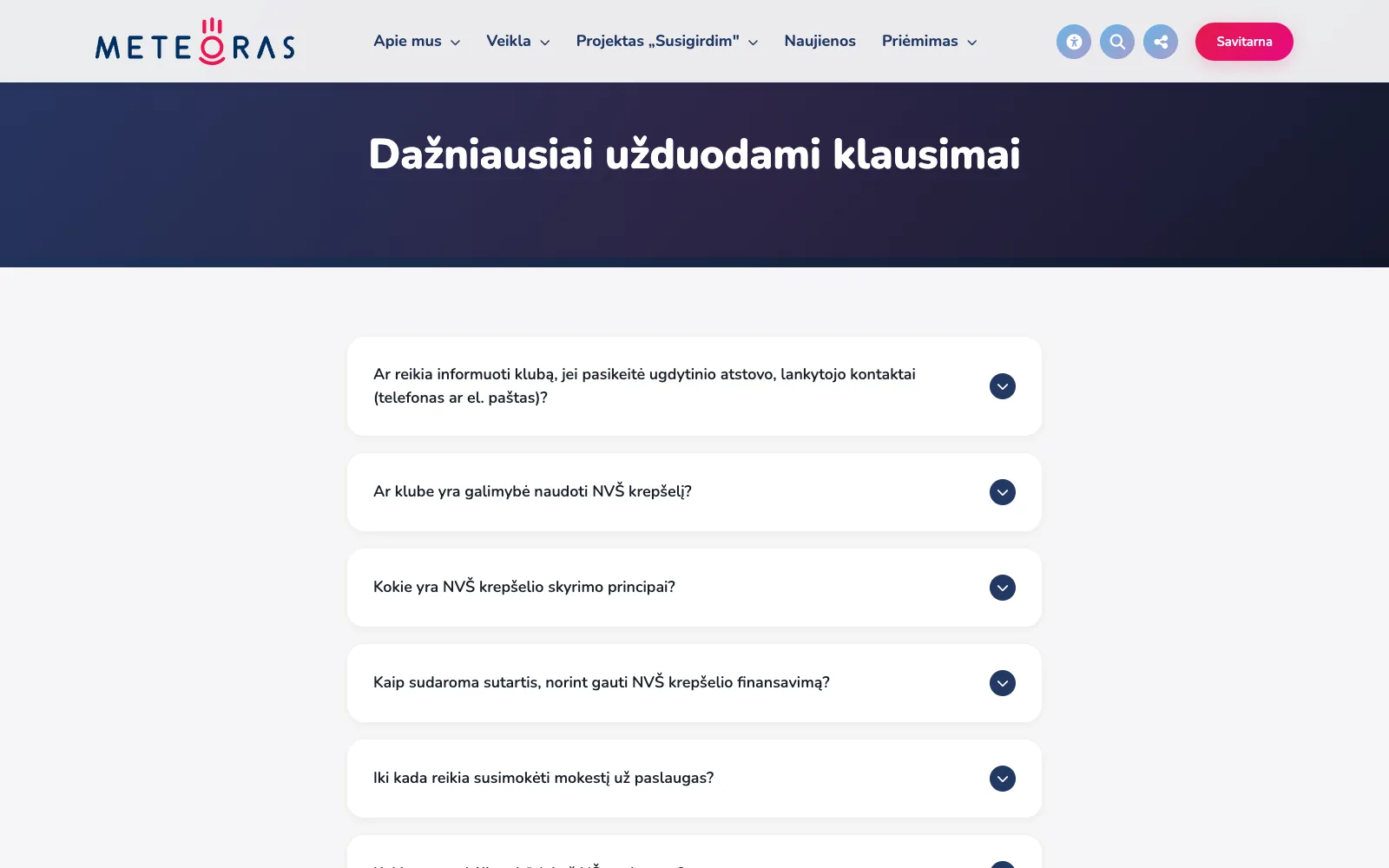 FAQ, including how the NVŠ voucher is allocated and how the contract is concluded.